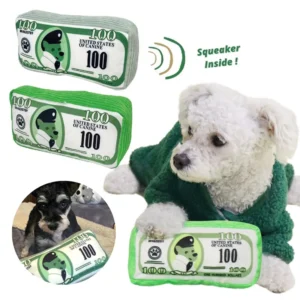 Simulation Money Dog Toys Funny Squeaky Sound Sounding Paper Resistance To Bite Chew Dog Toys Clean Teeth Puppy Toy Pet Supplies 1